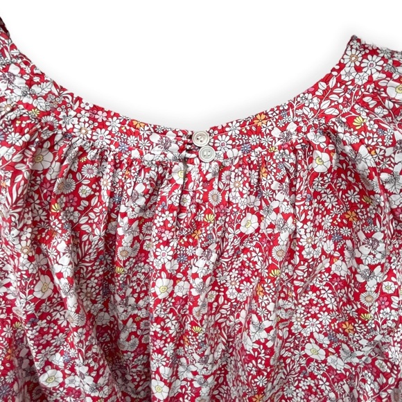 J. CREW Liberty Fabric Floral Oversized Peasant Sleeve Blouse, Size X-Small - Picture 9 of 12